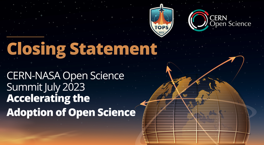 CERN NASA Open Science Summit 2023 Closing Statement issued